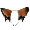 thumbnail image 1 of Diadema con orejas de gato peludas de felpa para Cosplay para niña, gorro con orejas bonitas, accesorio de disfraz, 1 of 8