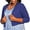 E1-Royal Blue, variant on SHOWMALL Women Bolero Plus Size Lightweight 3/4 Sleeve Khaki 5X Cropped Cardigan Open Front Top Crocheted Knit Sweater Short Tops for Evening dresses