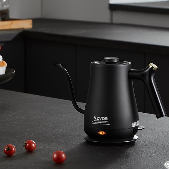 KFFKFF Electric Gooseneck Kettle Gooseneck Pour Over Coffee Tea Kettle 1L 1200W