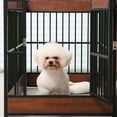thumbnail image 4 of RYPetmia Dog Playpen Outdoor, 6 Panels Dog Pen 32" Height Dog Fence Exercise Pen with Doors for Medium/Small Dogs, Pet Puppy Playpen for RV, Camping, Yard Brown, 4 of 7