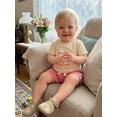 thumbnail image 6 of BemeyourBBs Toddler Baby Girl Summer Clothes Newborn Baby Girls Silly Goose Outfit 0 6 12 18 24 Months 2 3 Years Letter Goose Embroidered Short Sleeve T Shirt Tops and Pockets Shorts 2 Pcs Set, 6 of 9
