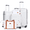 White, variant on Concepten 5-Piece Carry on Luggage Set, PP Material Hard Shell Suitcase with TSA Lock for Rotating Wheels,Lightweight and Drop Resistant Suitcase