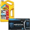 Pennzoil Platinum High Mileage 5w30 Motor Oil 5qt + Monster Energy 10PK Value Bundle