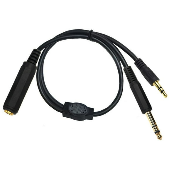 AOOOWER Audio Splitter Cable 6.35mm Female to 6.35mm Male 3.5mm Male Headphone Cable Audio Cable for Guitar, Laptop Devices