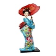thumbnail image 2 of deevoka Japanese Geisha Kimono Doll 25cm Asian Statue for Cabinet Living Room, 2 of 9