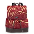 thumbnail image 1 of Balery Happy New Year Mochila de Cuero para Mujeres, Gran Capacidad, Bolsa de Viaje Multifuncional, Mochila de Cuero y Bolsa de Hombro para Mujeres, 1 of 4
