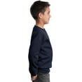 thumbnail image 4 of Port & Co Teen Unisex Regular Plain Long Sleeves Sweatshirt Navy X-Small, 4 of 5