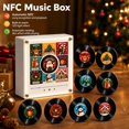 thumbnail image 4 of Christmas Music Box NFC Player with LED Light, 9 Discs Fridge Magnet with Acrylic Artwork for Personalized Holiday Gift, 4 of 5