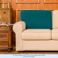 thumbnail image 7 of Subrtex Stretch Back Cushion Cover Check Plaid Couch Backrest Slipcover (T-2PC, Teal), 7 of 7