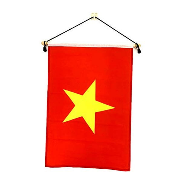 Download Vietnam 12 X18 Polyester Wall Banner Flags 12 X18 Vietnamese Wall Or School Flag Mounted On A Birch Wood Banner Pole Much Larger Than Mini 4 X6 Banner Flags Walmart Com Walmart Com