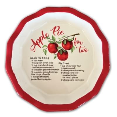 Cathedral Art Apple Pie for Two 6 Mini Pie Plate, Boxed With Recipe Card, Kitchen Serveware and Accessories