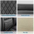 thumbnail image 5 of Elantrip Black Luxury Diamond Design Leather Car Seat Cover, Waterproof and Non-slip, for SUV, Truck, Car Cover, 5 of 7