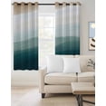 thumbnail image 2 of Blue Beach Gradient Blackout Curtains 45 Inches Long for Bedroom, Boho Sea Waves Ombre Abstract Thermal Insulated Room Darkening Black Out Window Curtain Panels Grommet Drapes for Living Room, 2 of 8