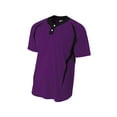 thumbnail image 2 of A4 2-Button Color Block Henley For Youth Male in Purple /Black | NB4229, 2 of 2
