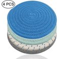 thumbnail image 2 of 4 Pcs Cotton Thread Weave Hot Pot Pats, Multi-use Hot Mats Non-Slip Stylish Coasters Insulation Hot Pads Trivet for Cooking and Baking（Blue, Green, Gray, White, 7 inch）, 2 of 9