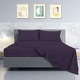 thumbnail image 2 of PiccoCasa Brushed Polyester Microfiber Fabric Bed Sheets Bedding Set 4-Piece, Dark Purple Full, 2 of 8