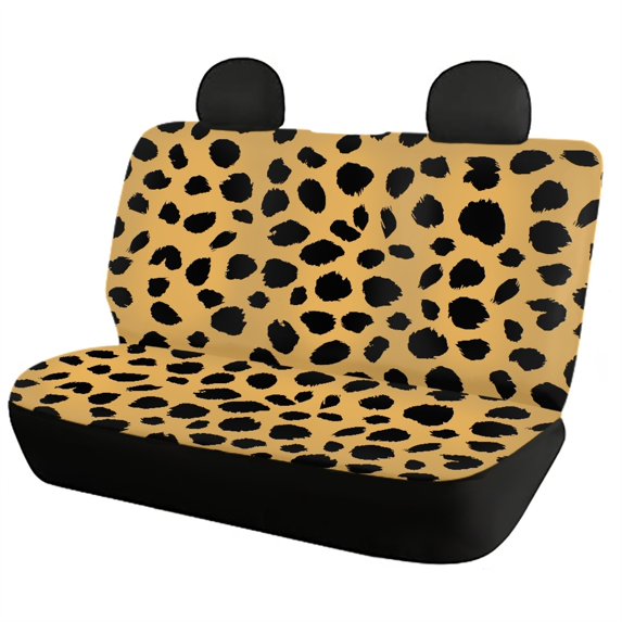 Uourmeti Leopard Print Car Seat Covers 3 Pack Car Seat Covers Full Set Light Interior Suitable for Truck Van