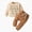 Beige, variant on YIWULA Halloween Outfits for Toddler Baby Boys Girls Toddler Baby Girl Fall Clothes Halloween Outfit Cute Ghost Embroidery Striped Waffle Knit Sweatshirts Pants Set(0-6 Months,Beige)