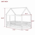 thumbnail image 6 of Bellemave Twin Floor Bed, Wood Twin Size House Bed Frame with Fence, Montessori Floor Bed for Bedroom (White), 6 of 6