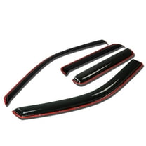 DNA Motoring WVS-137 For 2004 to 2012 Chevy Colorado / GMC Canyon 4pcs In -Channel Window Visor Deflector Rain Guard (Dark Smoke) 05 06 07 08 09 10 11