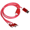 thumbnail image 1 of Cable de carga que fluye LED, cable de carga multi USB 3 en 1, cable de carga multiflujo elaborado por expertos, 1 of 8