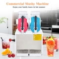 thumbnail image 3 of Garvee Commercial Slushie Machine Dual 4L Tanks, 370W Stainless Steel Frozen Drink & Margarita Maker, Self-Cleaning, for Home Cafe Restaurant, 3 of 12