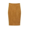 thumbnail image 4 of Ersazi Maxi Dress Full Length Suede Skirt with Split Deerskin Velvet Skirt with High Waist and Buttocks Brown Xl, 4 of 4