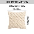 thumbnail image 7 of REGALWOVEN Pack of 2 Soft Decorative Throw Pillow Covers Solid 3D Weaving Pillowcases for Sofa Bedroom Couch Car Beige 18" x 18", 7 of 7