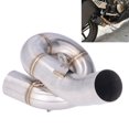 thumbnail image 1 of Aramox - Tubo de Escape Medio Deslizante para Motocicleta Tubo de Enlace Medio de Escape Repuesto de Modificación de Acero Inoxidable para ZX6R ZX636 2009-2021 ANGGREK Otros, 1 of 8