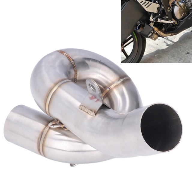 Aramox - Tubo de Escape Medio Deslizante para Motocicleta Tubo de Enlace Medio de Escape Repuesto de Modificación de Acero Inoxidable para ZX6R ZX636 2009-2021 ANGGREK Otros