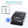 thumbnail image 3 of Bisofice Label printer,Bt+usb Receipt Bill Printer 2 Inch Business 57mm Print Paper Portable 58mm Thermal With 57mm Print Restaurant Sales Retail Ticket Printer With Printer With 57mm Thermal Printer, 3 of 7