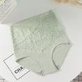thumbnail image 3 of HUPOM Womens Thongs Underwear Panties High Waist Activewear Tie Seamless Waistband Green L, 3 of 5