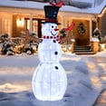 thumbnail image 2 of Gymax 4.8 FT Christmas Snowman with 120 LED Lights Collapsible Xmas Snowman, 2 of 10