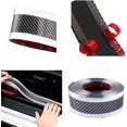 thumbnail image 3 of Protector de umbral de puerta de coche de fibra de carbono universal Protector de etiqueta autoadhesiva para SUV, camión, protectores de entrada de puerta, 5 * 100 cm, plateado JFHHH pequeña, 3 of 4