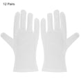 thumbnail image 2 of Gants de Protection 12 Paires Gants en Coton Gants de Protection pour Usage Industriel Agricole Ménager Blanc, 2 of 8