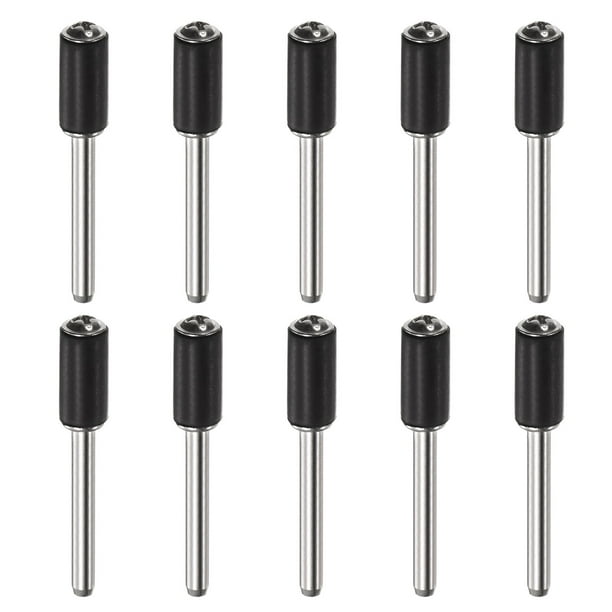 Paquete de 10 mandriles de goma para tambor de lijado de 1/4 de pulgada, soporte de manga de lijado de vástago de 1/8 de pulgada para lijadora de tambor y amoladora rotativa