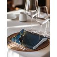 thumbnail image 6 of Blue Marble Cloth Napkins Set of 6 Reusable Dinner Napkins, Gold Abstract Vintage Modern Black Art Cocktail Napkin Washable Table Napkins for Wedding/Holiday Party/Baby Shower 20"x20", 6 of 7