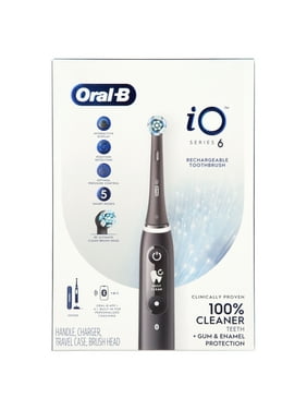 Oral-B iO Series 6 Electric Toothbrush with (1) Brush Head, Black Lava, for Adults & Children 3+