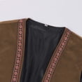 thumbnail image 6 of FASHOFT Adult Renaissance Pirate Halloween Long Embroidered Vest Cosplay Outfit Stage Performance Theme Party Fancy Dress Up Halloween L, 6 of 9