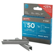 Arrow T50 50824 Heavy Duty Staples, 1/2 in. Leg x 3/8 in. Crown, 1,250-Pack
