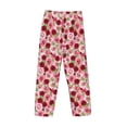 thumbnail image 3 of Lsque Rose Flowers Print Men's Pajama Pants, Lounge Pant - Comfortable Home Wear,Elastic Waistband, Stylish Design-Medium, 3 of 9