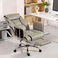 thumbnail image 2 of HOMCOM Executive Office Chair, Overstuffed Reclining Desk Chair, Grey, 2 of 10