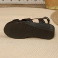 thumbnail image 4 of Viluyesy Womens Wedge Sandals, Ankle Strap Wide Width Peep Toe Ladies Casual Elegant Party Shoes Black US6.5, 4 of 9