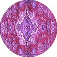 thumbnail image 1 of Ahgly Company Indoor Round Persian Purple Traditional Area Rugs, 5' Round, 1 of 4