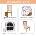 thumbnail image 4 of White Cow Dot Pattern Seat Covers for Dining Room Chairs Set Of 4,Stretch Printed Washable Chair Seat Cover with Elastic Ties and Button,Removable Waterproof Couch Cushion Covers, 4 of 6