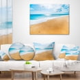 thumbnail image 4 of Designart Serene Beach and Sun Daylight - Modern Beach Throw Pillow - 12x20, 4 of 5