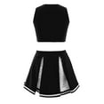 thumbnail image 3 of iiniim Kids Girls Sequined Cheerleading Uniform Tank Crop Top with Pleated Skirt Set Cheer Costume, 3 of 7