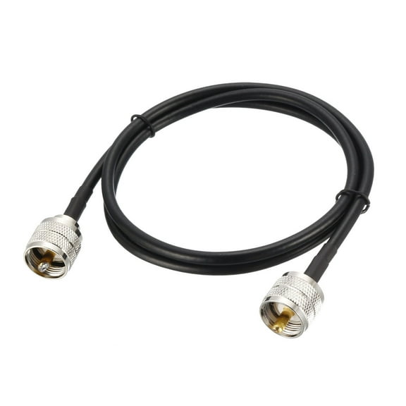 Uxcell RG58 RF Coax Cable UHF () Male to UHF () Male Antenna Cable 8ft
