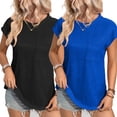 thumbnail image 2 of Zoeecloth Summer T Shirts Tops for Women Casual Round Neck Shirts Short Sleeve Tops Female Loose Fit Tees S-XXL, 2 of 9