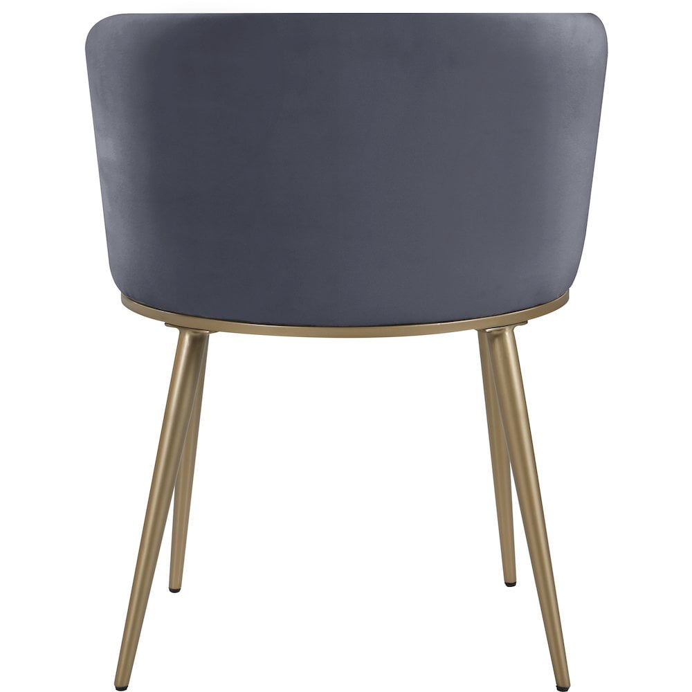 Meridian Furniture Skylar Gray Velvet Dining Chair (Set of 2)